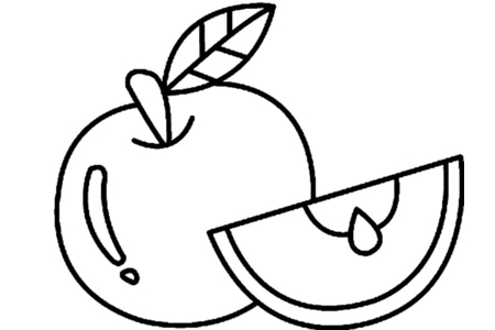 Dibujos para imprimir : Manzana 02 – 10 Doigts