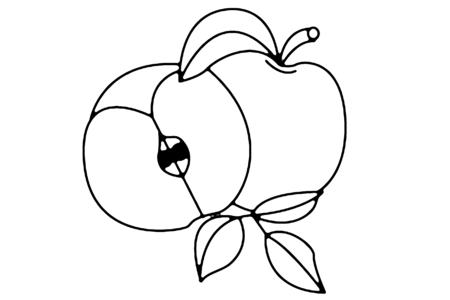 Dibujos para imprimir : Manzana 03 – 10 Doigts