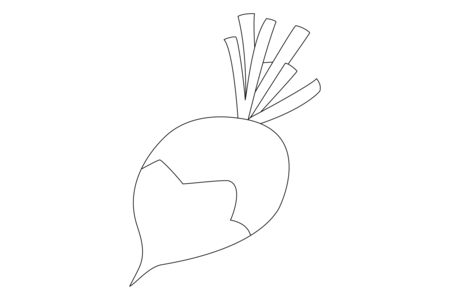 Dibujos para imprimir : Rábano 01 – 10 Doigts