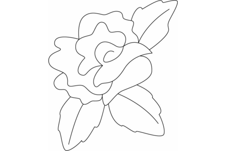 Dibujos para imprimir : Rosa 03 – 10 Doigts