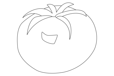 Printable coloring pages: Tomato 01 – 10 Doigts