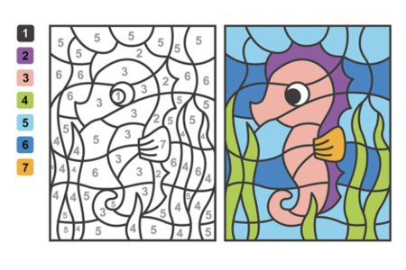 Printable coloring pages: Magic Coloring 12 – 10 Doigts