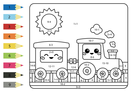 Printable coloring pages: Magic Coloring 6 – 10 Doigts