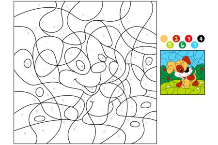 Printable coloring pages: Magic Coloring 9 – 10 Doigts