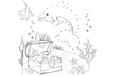 Printable coloring pages: Connect-the-dots1 – 10 Doigts