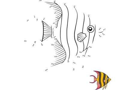 Printable coloring pages: Connect-the-dots4 – 10 Doigts