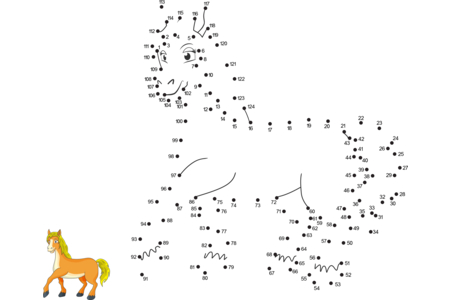 Dibujos para imprimir : Une los puntos8 – 10 Doigts