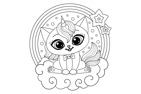 Printable coloring pages: Kawaii11 – 10 Doigts