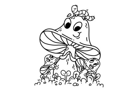 Printable coloring pages: Kawaii4 – 10 Doigts