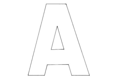 Printable coloring pages: Uppercase A – 10 Doigts