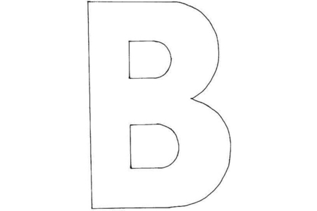 Printable coloring pages: Capital B – 10 Doigts