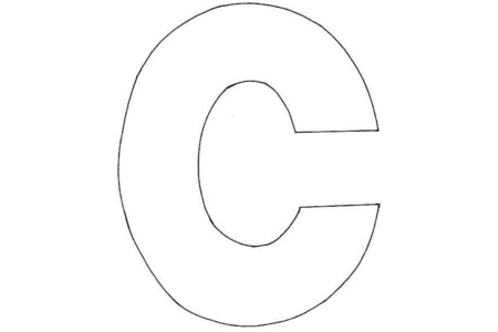 Printable coloring pages: Capital C – 10 Doigts