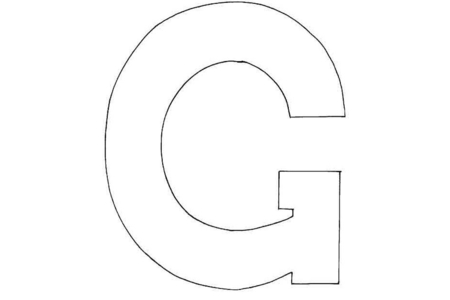 Dibujos para imprimir : G mayúscula – 10 Doigts
