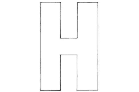 Printable coloring pages: Capital H – 10 Doigts