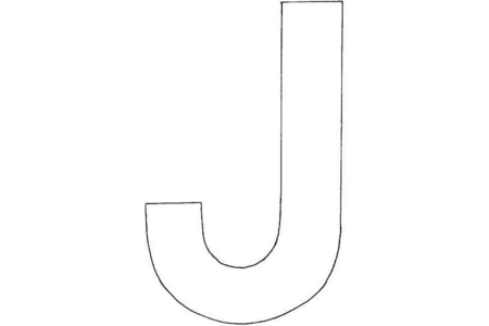 Printable coloring pages: Uppercase J – 10 Doigts