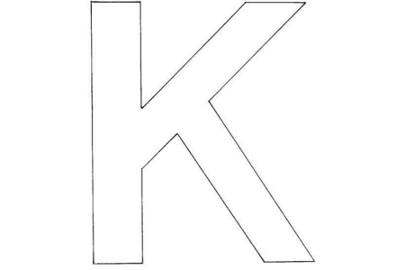 Printable coloring pages: Uppercase K – 10 Doigts