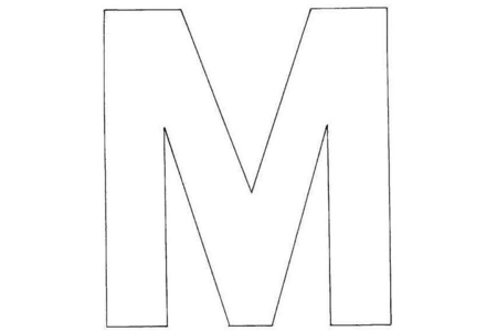 Printable coloring pages: Uppercase M – 10 Doigts