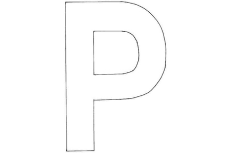 Printable coloring pages: Capital P – 10 Doigts
