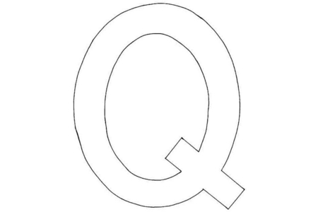 Dibujos para imprimir : Q mayúscula – 10 Doigts
