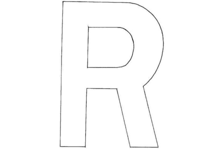 Printable coloring pages: Uppercase R – 10 Doigts