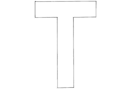 Printable coloring pages: Uppercase T – 10 Doigts