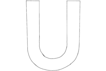 Dibujos para imprimir : U mayúscula – 10 Doigts