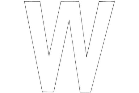 Printable coloring pages: Uppercase W – 10 Doigts