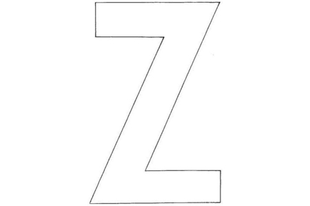 Printable coloring pages: Uppercase Z – 10 Doigts