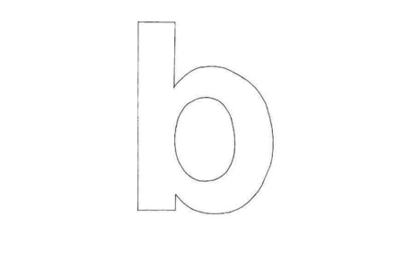 Printable coloring pages: lowercase b – 10 Doigts