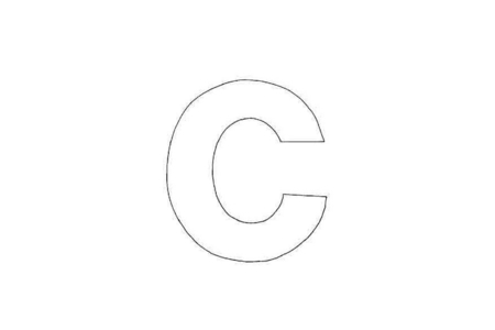 Printable coloring pages: lowercase c – 10 Doigts