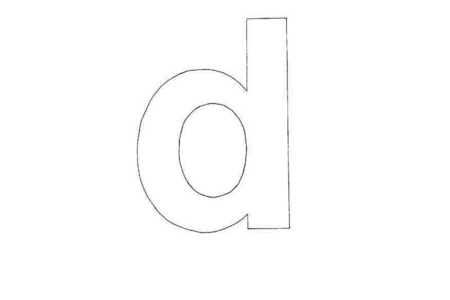 Printable coloring pages: lowercase d – 10 Doigts