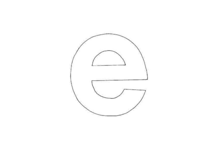 Printable coloring pages: lowercase e – 10 Doigts