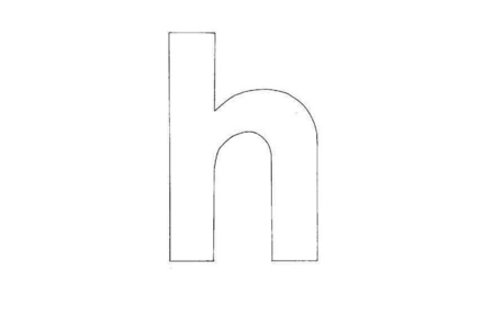 Printable coloring pages: lowercase h – 10 Doigts