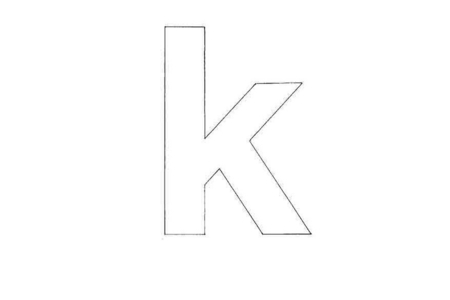 Printable coloring pages: lowercase k – 10 Doigts