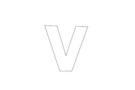 Printable coloring pages: lowercase v – 10 Doigts