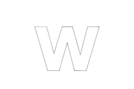 Printable coloring pages: lowercase w – 10 Doigts