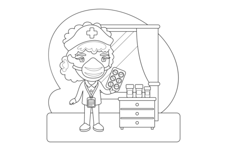 Printable coloring pages: Metier14 – 10 Doigts