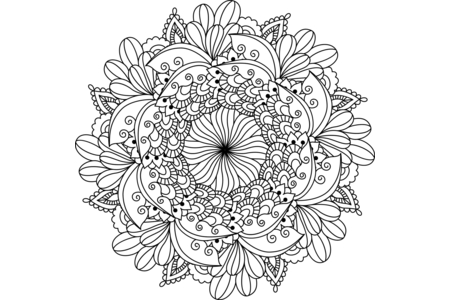 Printable coloring pages: Mandala1 – 10 Doigts