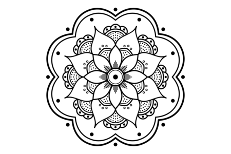 Printable coloring pages: Mandala10 – 10 Doigts