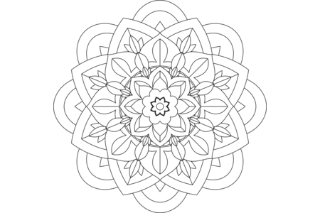 Printable coloring pages: Mandala13 – 10 Doigts