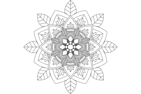 Printable coloring pages: Mandala14 – 10 Doigts