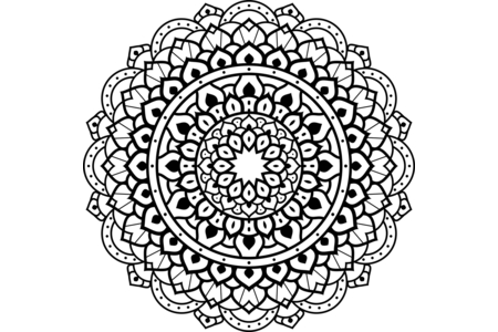 Printable coloring pages: Mandala17 – 10 Doigts