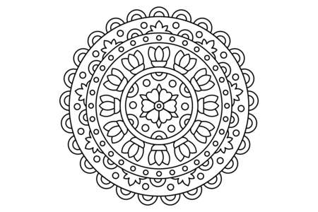 Printable coloring pages: Mandala4 – 10 Doigts