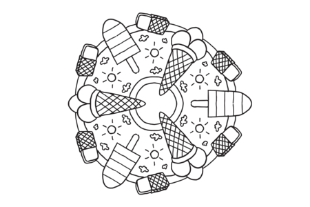 Printable coloring pages: Mandala5 – 10 Doigts