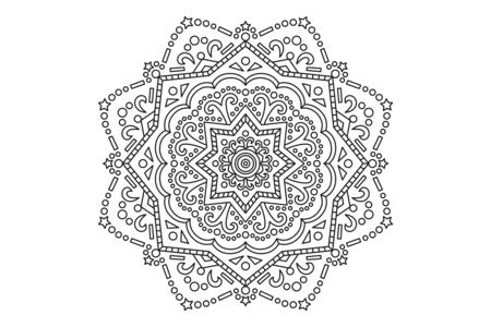 Printable coloring pages: Mandala7 – 10 Doigts