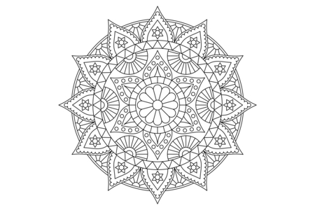 Printable coloring pages: Mandala8 – 10 Doigts