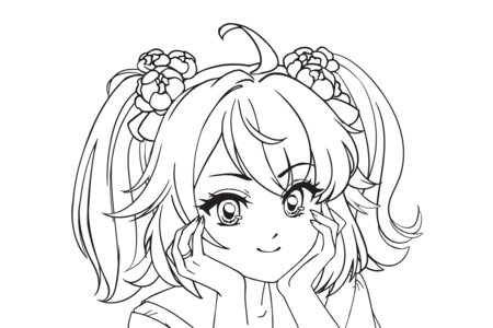 Printable coloring pages: Manga 10 – 10 Doigts