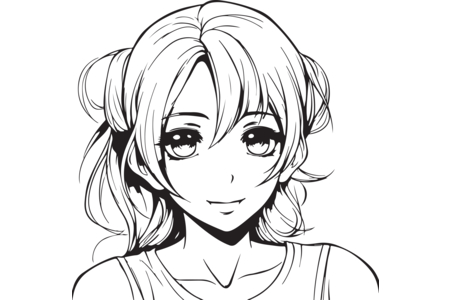 Printable coloring pages: Manga 19 – 10 Doigts