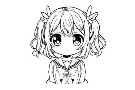 Printable coloring pages: Manga 20 – 10 Doigts