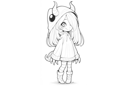 Printable coloring pages: Manga 31 – 10 Doigts